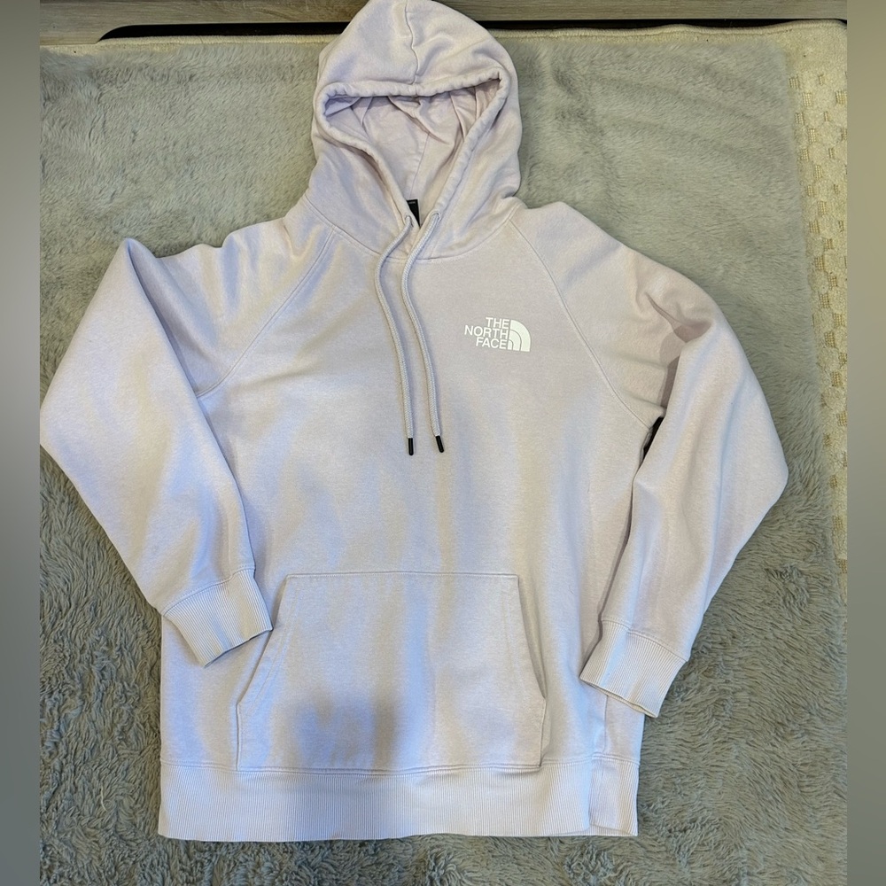 Purple North Face hoodie
size: Medium